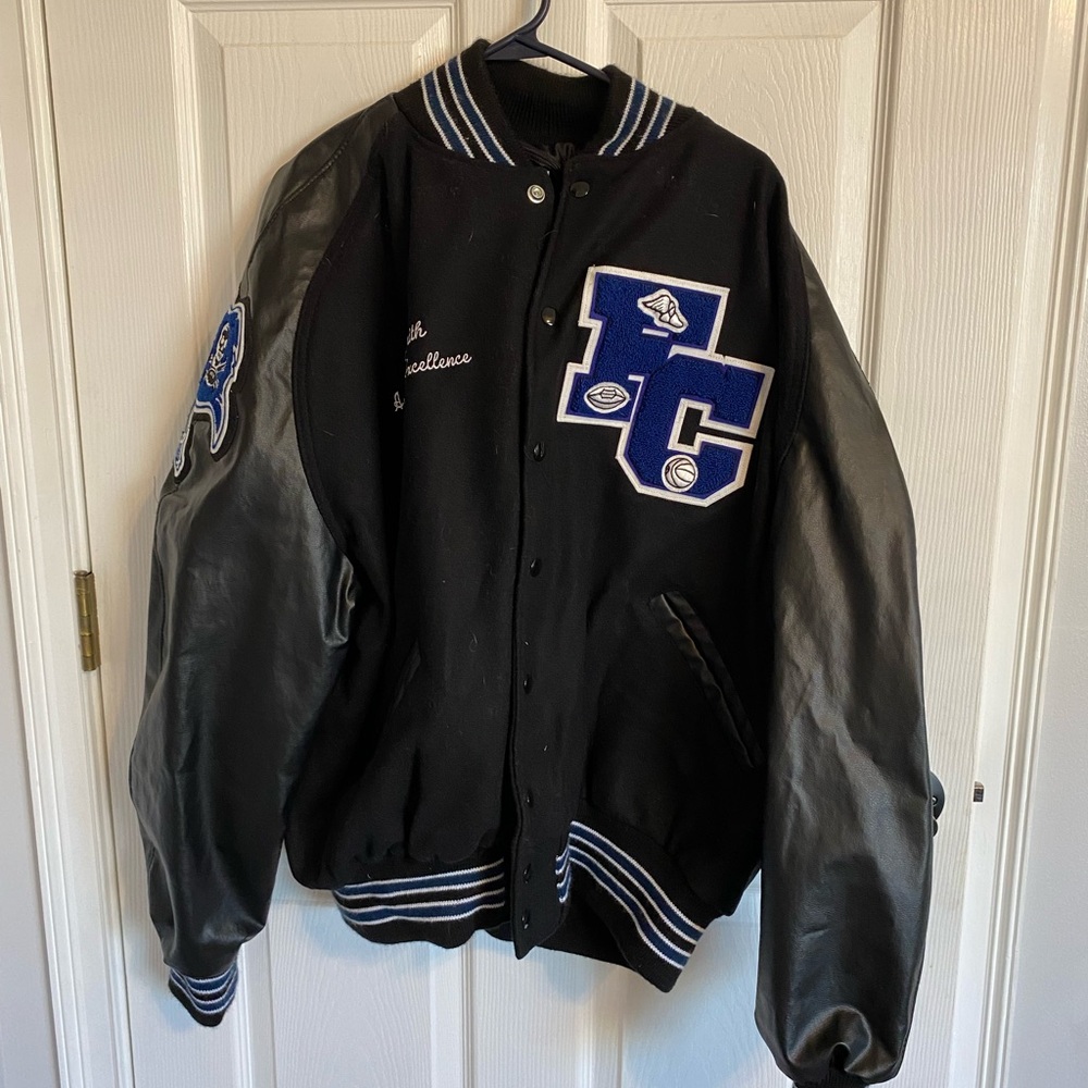 Black and Blue Varsity Jacket Size XXL salesman sample, never worn.